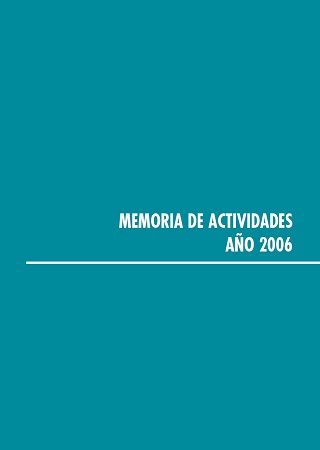 Portada Memoria Actividades 2006