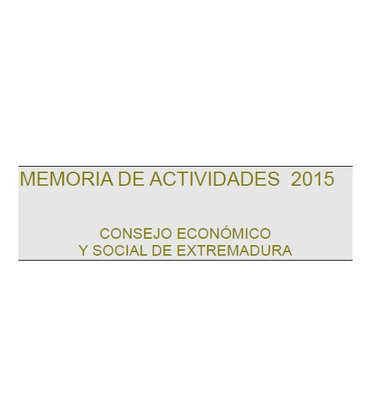 Portada Memoria Actividades 2015